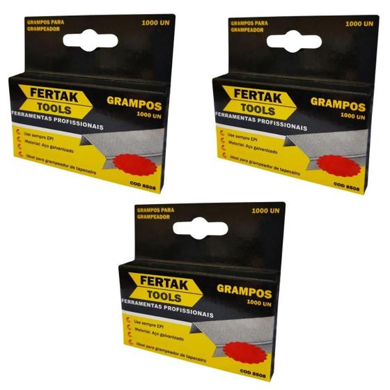 Imagem de Grampos 14Mm Tipo Reto Grampeador De Pressão Com 3000 Un
