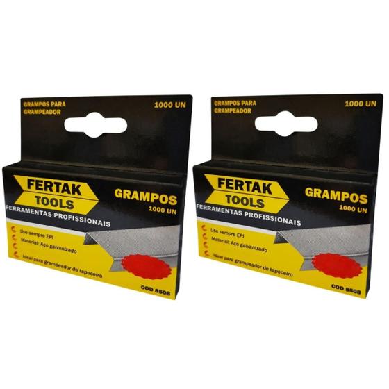 Imagem de Grampos 8Mm Tipo Reto Para Grampeador De Pressão Com 2000 Un