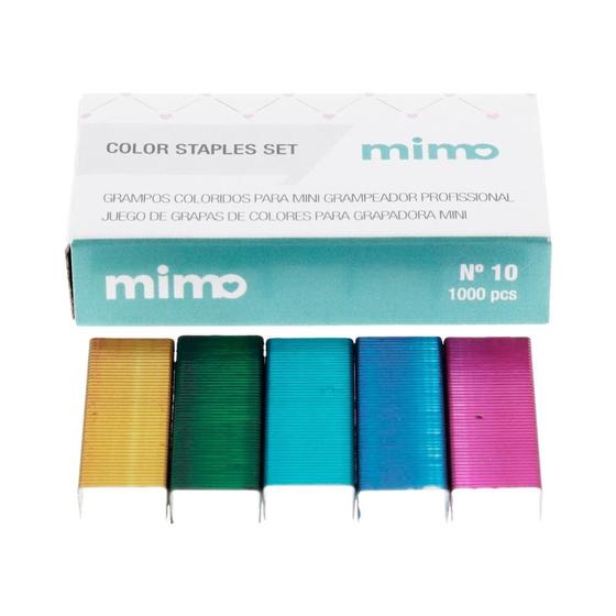 Imagem de Grampos Coloridos para Mini Grampeador Profissional - Nº 10 - Mimo - 1000 Unids