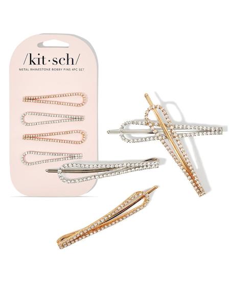 Imagem de Grampos de cabelo Kitsch com Strass - Conjunto com 4 peças