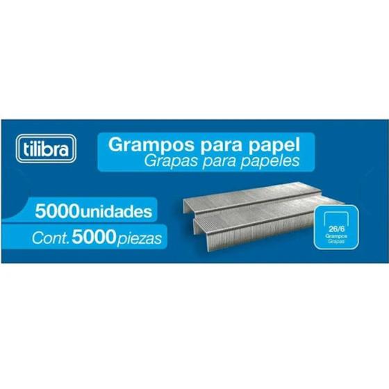 Imagem de Grampos para Papel 26/6 5000 Unidades  Tilibra