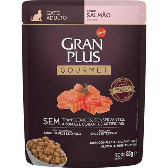 Imagem de Gran Plus Sache Gatos Gourmet Adulto Salmão - 85 Gr - AFFINITY PET CARE