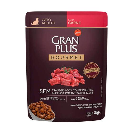 Imagem de Gran Plus Sachê Para Gatos Adultos Sabor Carne 85g