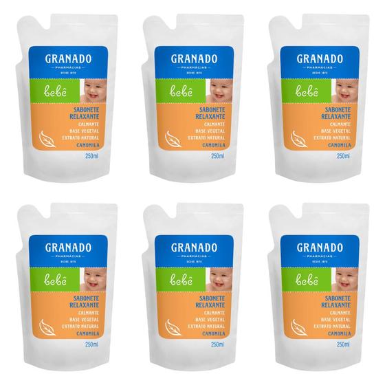 Granado Glicerinado Camomila Sabonete LÍQuido Refil 250ml (Kit C/06) Menor preço em Granado Glicerinado Camomila Sabonete LÍQuido Refil 250ml (Kit C/06)