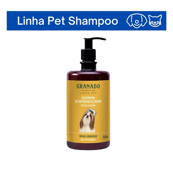 Imagem de Granado Shampoo Desembaraçador pelo longo  Pet cães e gatos - 500ml