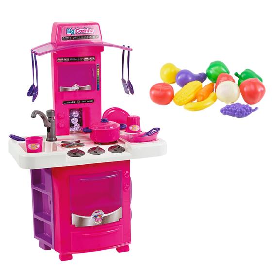 Imagem de Grande Cozinha Infantil Com Acessórios Brinquedo Completa