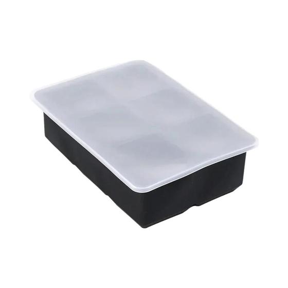 Imagem de Grande Molde De Cubo De Gelo De Silicone 4/6/8 Grades Para Coquetéis De Uísque Vinho Diy Casa Bar