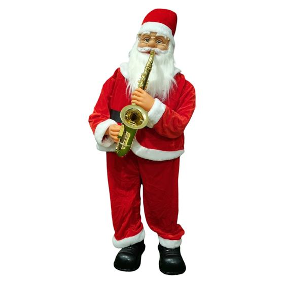 Imagem de Grande Papai Noel Artista 120cm Dança E Toca Sax