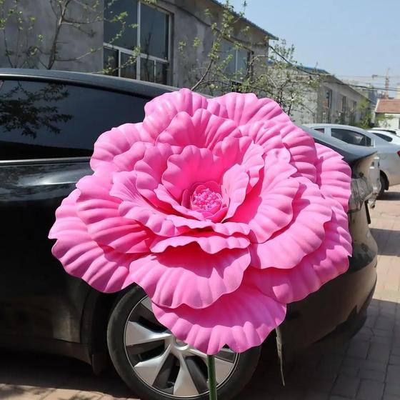 Imagem de Grandes Flores Artificiais De Peônia Para Decoração De Festa De Casamento, Adereços De Peônia Falsa,