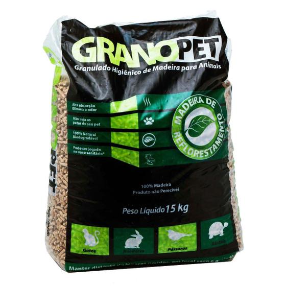 Grano Pet Granulado Higiênico de Madeira 15 Kg Menor preço em Grano Pet Granulado Higiênico de Madeira 15 Kg