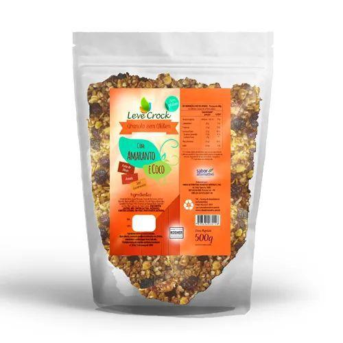 Imagem de Granola Amaranto e Coco Sem Glúten Leve Crock 500g