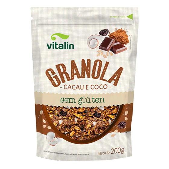 Granola Cacau e Coco Sem Glúten 200g Vitalin Vitalin Alimentos