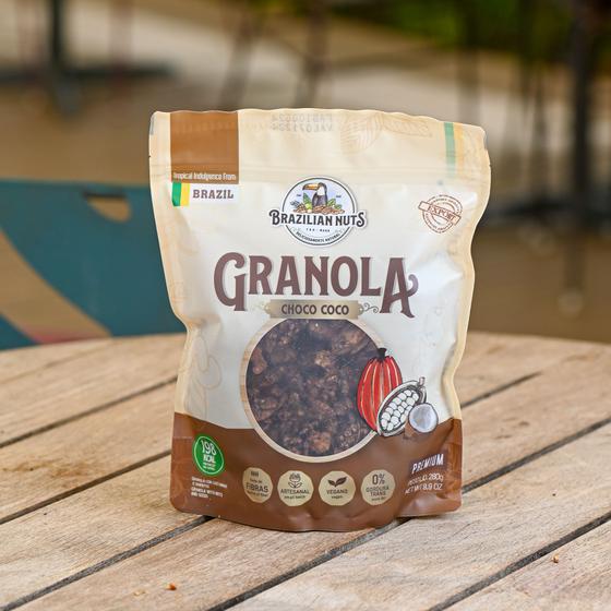 Imagem de Granola Choco-Coco com nibs de cacau, castanha do para e coco  100% Natural  Vegana  280g