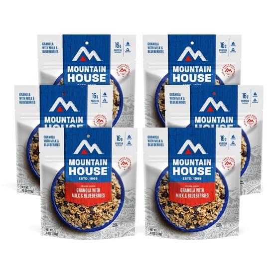 Imagem de Granola Food Mountain House com Leite e Mirtilos - Pacote com 6 Unidades