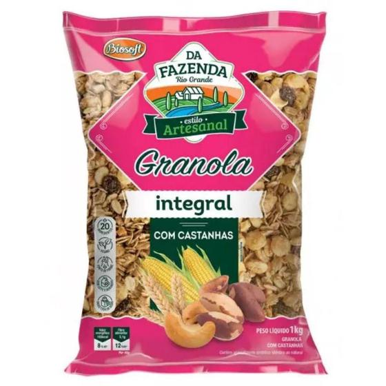 Imagem de Granola Integral Com Castanha 1Kg Biosoft