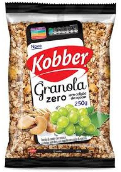 Imagem de Granola Kobber Zero Cereais Passas e Castanhas Zero Acucar Integral Pacote De 250gr