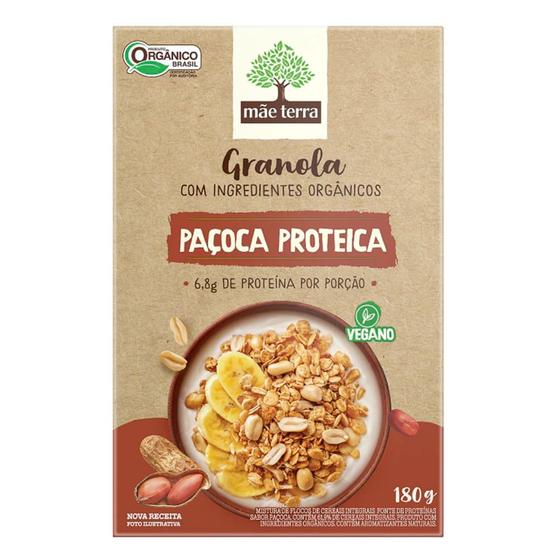 Imagem de Granola Orgânica Paçoca Proteica Mãe Terra 180g