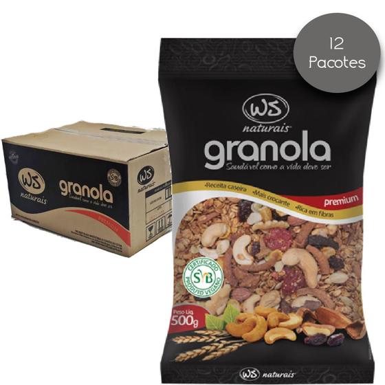 Imagem de Granola Premium Ws Naturais 500G (12 Pacotes)