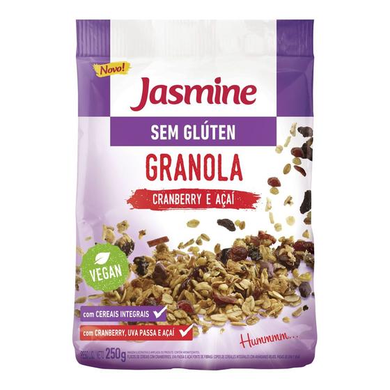 Granola Sem Glúten Cranberries e Açaí Jasmine 250g Granola Magazine