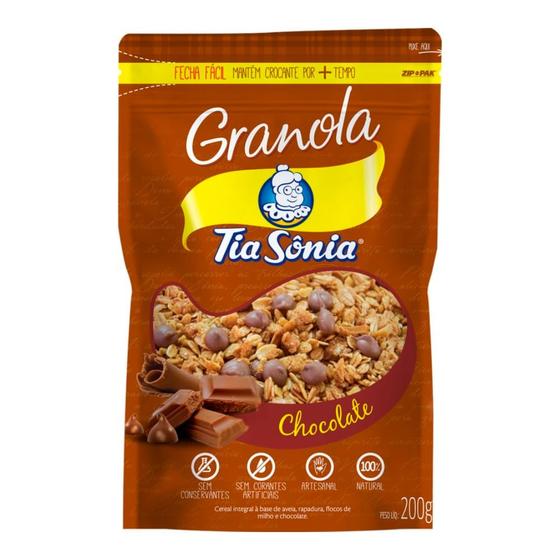 Imagem de Granola Tia Sônia com Gostas de Chocolate 200g