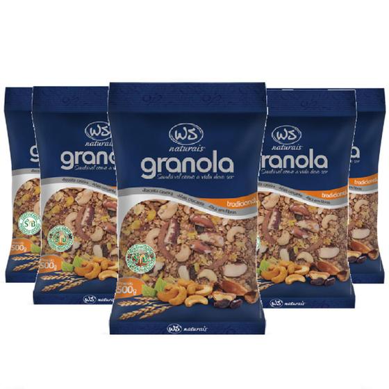 Imagem de Granola Tradicional Ws Naturais 500G - 5 Unidades