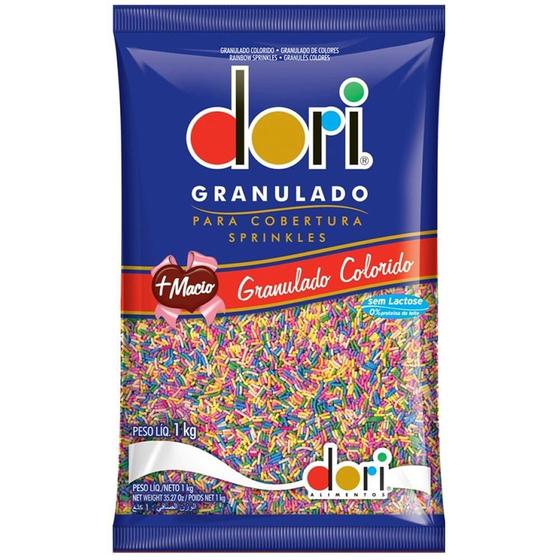 Imagem de Granulado de Chocolate Colorido Macio 1kg Dori