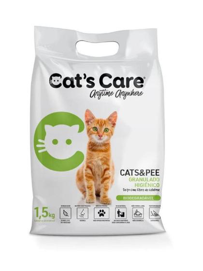 Imagem de Granulado Higiênico Cats & Pee (Fibra Celulose) 1,5Kg