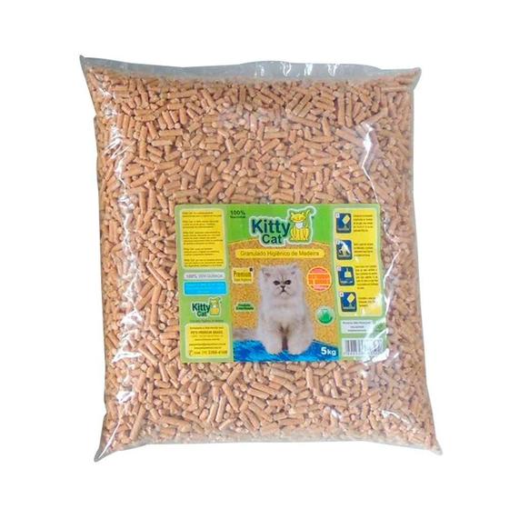 Imagem de Granulado Higiênico de Madeira Kitty Cat - 5 Kg