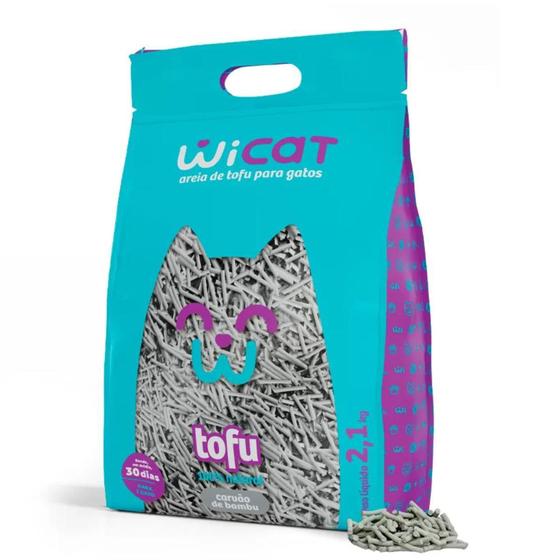 Granulado Higiênico WiCat Tofu Carvão de Bambu 2,1kg - Areia para Gato ...