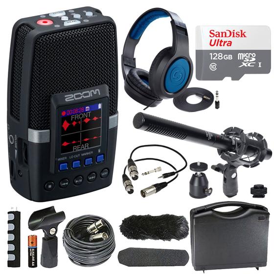 Imagem de Gravador de Áudio Zoom H2n Handy Recorder - Microfone Multiplo com Kit de Acessórios