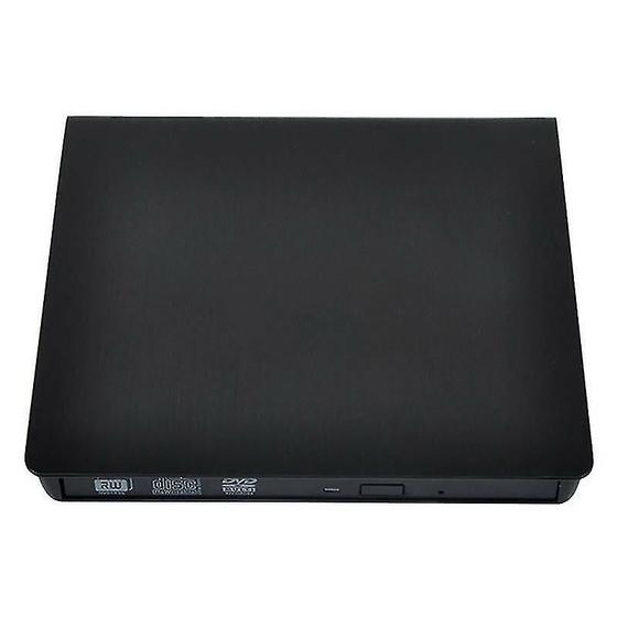 Gravador de CD USB 3.0 DVD RW externo fino para PC e laptop (preto) Menor preço em Gravador de CD USB 3.0 DVD RW externo fino para PC e laptop (preto)
