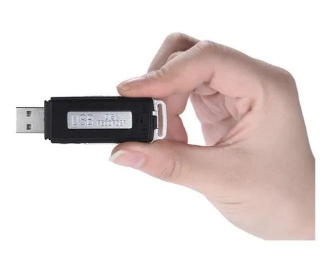 Imagem de Gravador De Voz Audio Mini Som Espião Pendrive 8gb Escuta