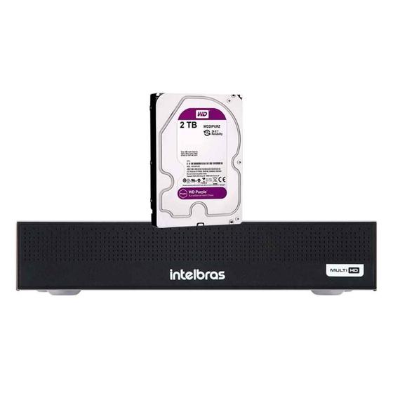 Imagem de Gravador Digital de vídeo Intelbras MHDX 1008-C com 8 Canais Full HD Compressão de Vídeo H.265+ e Criptografia + HD 2TB Purple