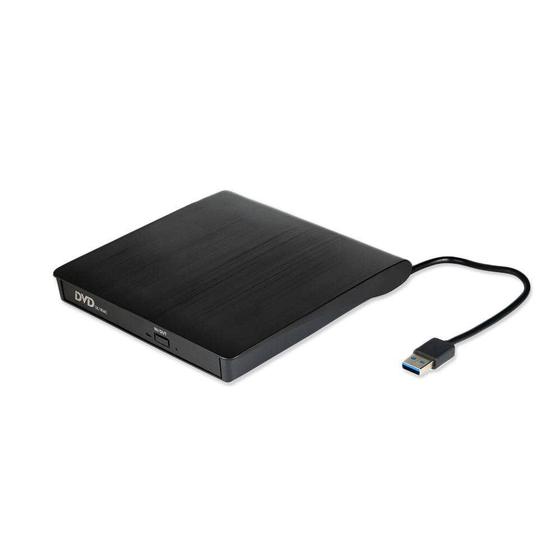Gravador Dvd Cd Externo Usb 2.0 Preto Menor preço em Gravador Dvd Cd Externo Usb 2.0 Preto