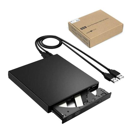 Imagem de Gravador Dvd Cd Externo Usb 2.0 Slim