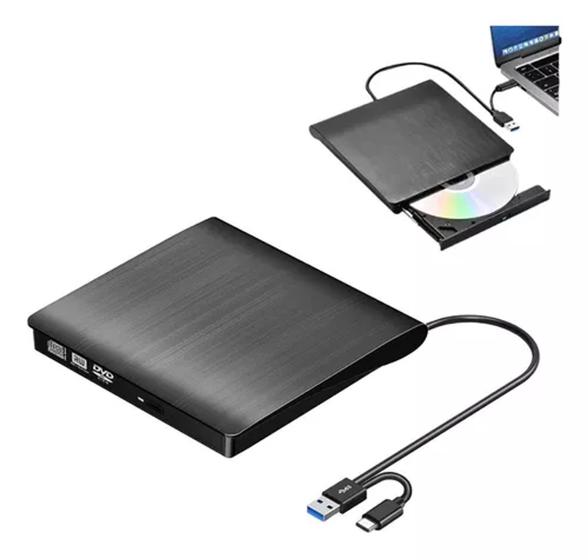 Imagem de Gravador DVD Externo Portátil Slim USB 3.0 Tipo-C Mac PC Notebook