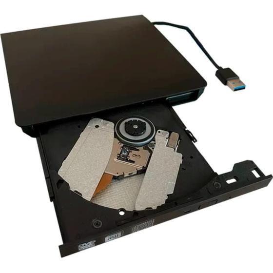 Gravador Dvd Leitor Externo Notebook Pc 3.0 Usb Slim Portáti - FIRST OPTION Imagem de Gravador Dvd Leitor Externo Notebook Pc 3.0 Usb Slim Portáti