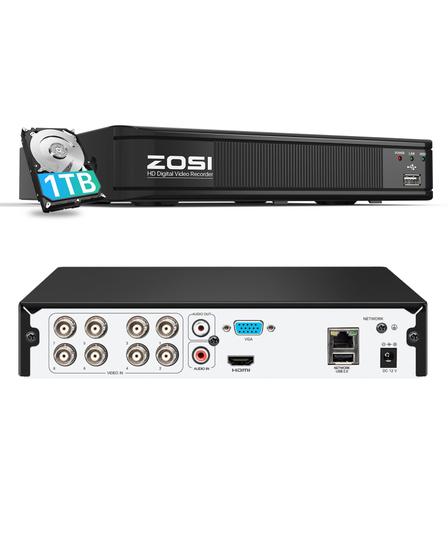 Imagem de Gravador DVR CCTV ZOSI H.265+ 5MP 3K Lite 8 canais 1080p HD