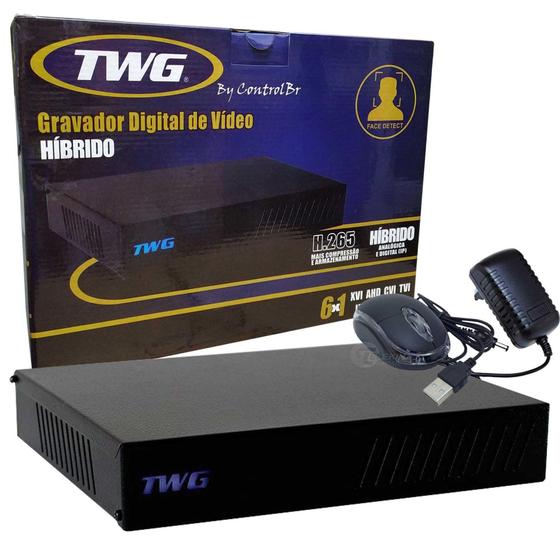 Imagem de Gravador Dvr Hibrido 8ch Ip Analogico Inteligente Facial Detect App Celular - TWG