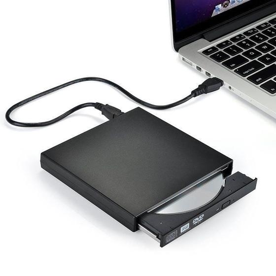 Imagem de Gravador e Leitor de cd e dvd externo slim usb