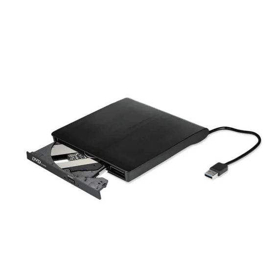 Imagem de Gravador e Leitor de DVD e CD Externo Preto, Usb, Interface e Conectividade USB 3.0 ou 2.0 CD-R 24X CD-RW 16X DVD-R 8X