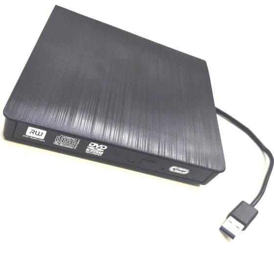 Imagem de Gravador e Leitor Externo de CD e DVD Usb 3.0 e Type-C para PC e Notebook DVD-RW gv02