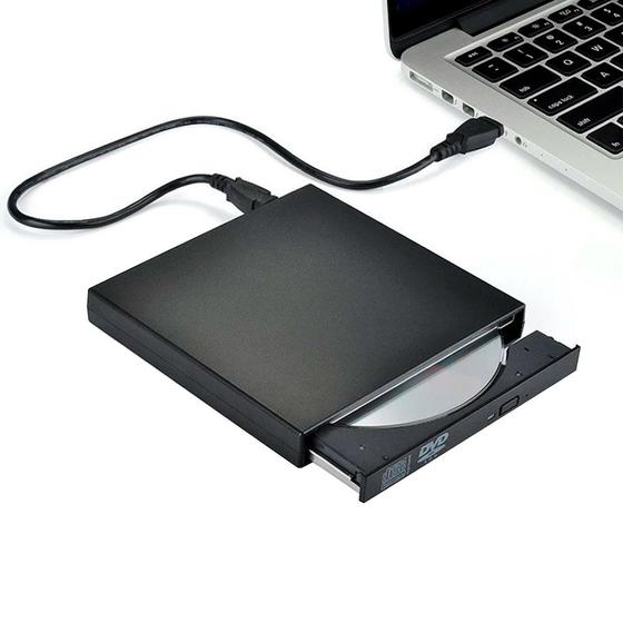 Gravador e leitor externo de cd e dvd usb portátil para pc e notebook Menor preço em Gravador e leitor externo de cd e dvd usb portátil para pc e notebook
