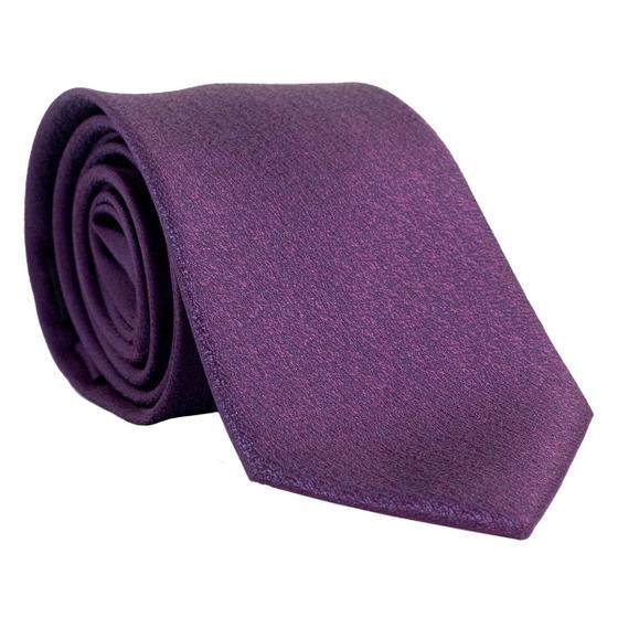 Imagem de Gravata Clássica com Desenho Falso Liso em Poliester Roxo Textura