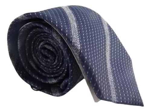 Imagem de Gravata Masculina Azul Listra Fatto A Mano 1200 Fios Microseda