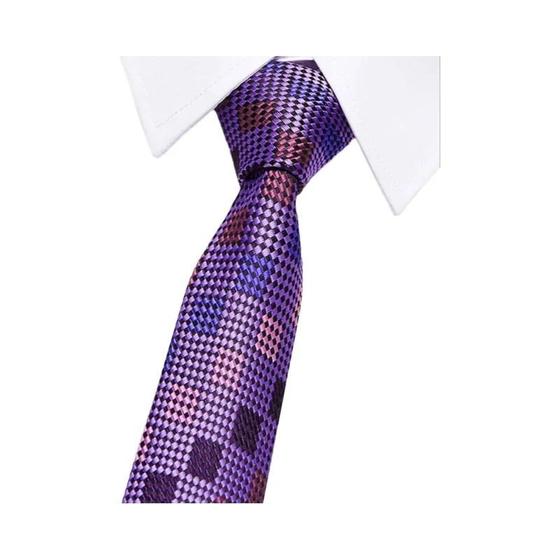 Imagem de Gravatas Jacquard Xadrez Douradas Para Acessórios De Camisa Da Moda Masculina