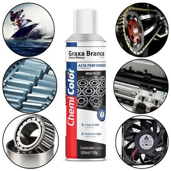 Graxa Branca Spray 300ml/150g Chemicolor Menor preço em Graxa Branca Spray 300ml/150g Chemicolor