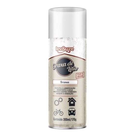 Imagem de GRAXA DE LITIO BRANCA SPRAY 300ml - LEV&UZE