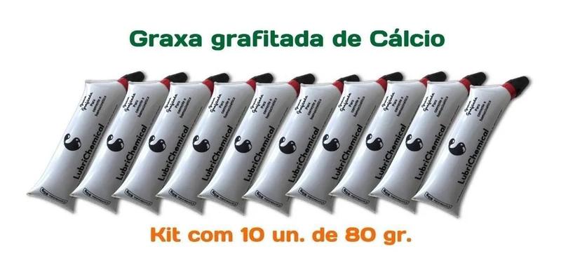 Imagem de Graxa Grafitada Corrente De Moto Kit Com 10 Sachês 80 Grs