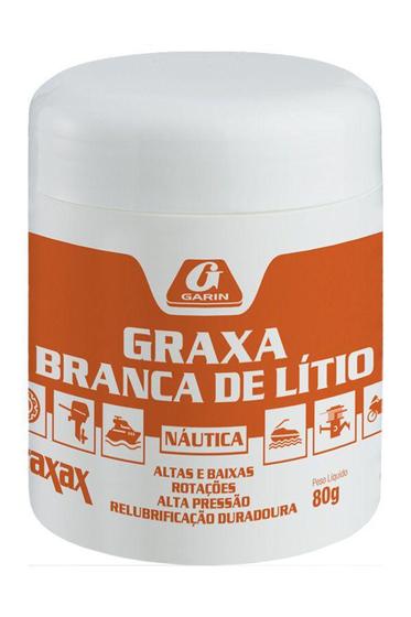 Imagem de Graxa Lítio Branca Pura Náutica Resistente Água 80gr - Garin